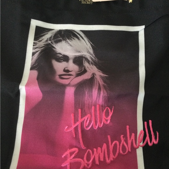 Victoria’s Secret VS Bombshell limited edition graphic canvas black tote bag - Picture 2 of 6
